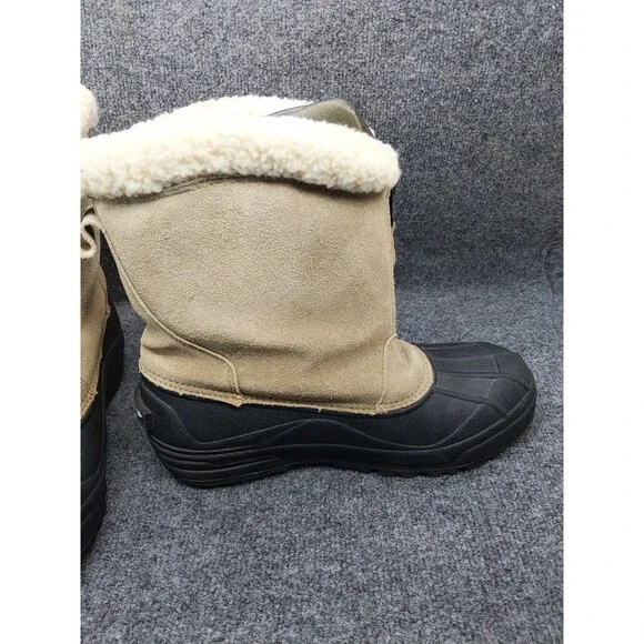 Polaris Womens Size 9 Leather Fur Lined Top Thinsulate Zip Up Snow Boots - Picture 6 of 15